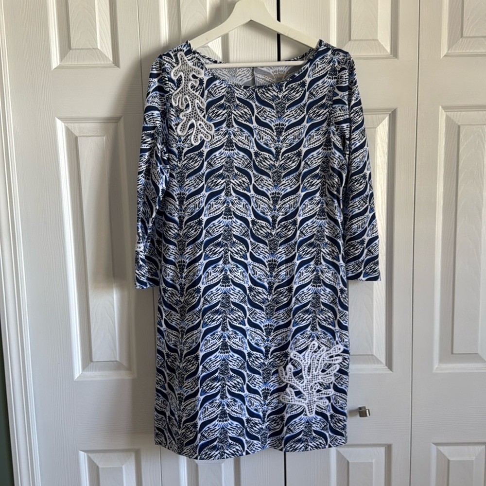 EUC Lilly Pulitzer Geometric Mermaid Tail Pima Cotton Dress